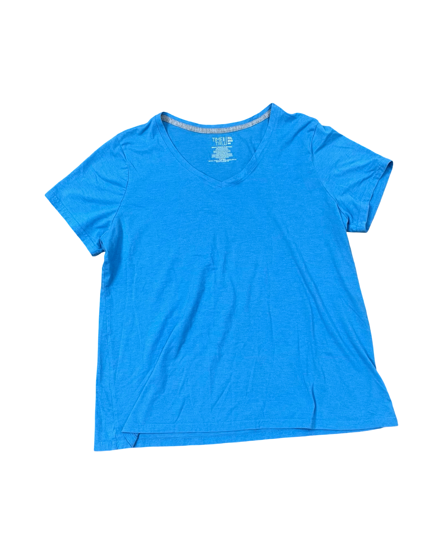 Top Ss By Time And Tru In Blue, Size:2X