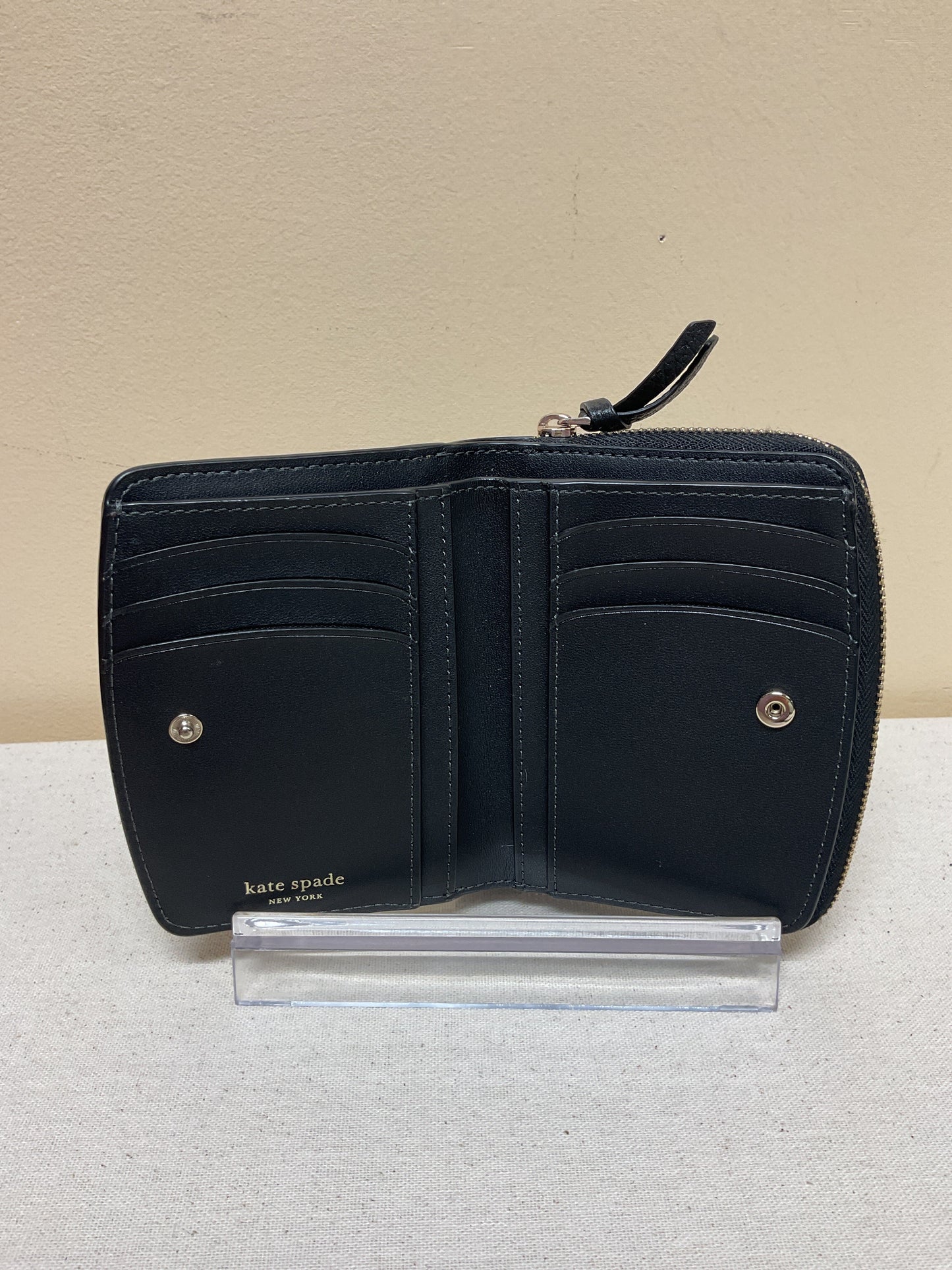 Wallet Designer By Kate Spade In Black & White, Size:Small