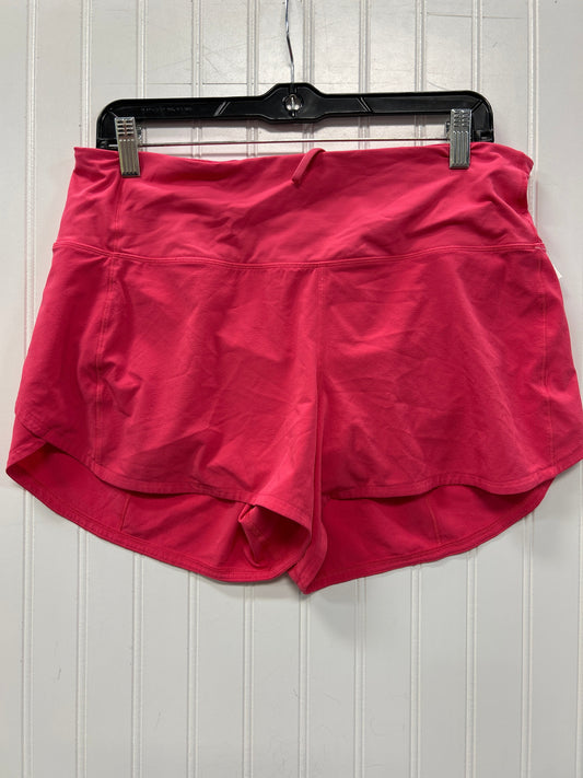 Athletic Shorts By Lululemon In Pink, Size:10