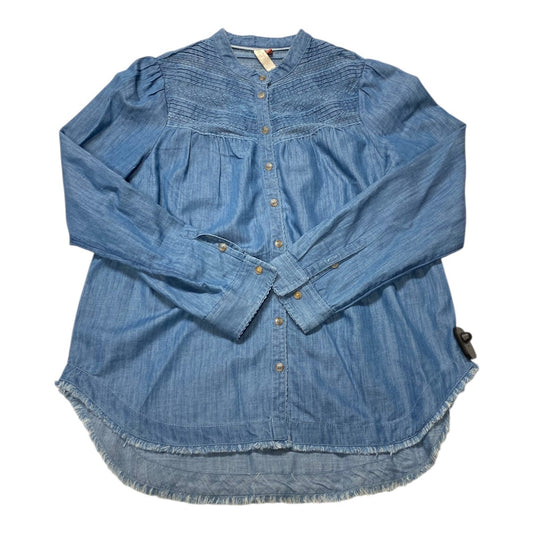 Top Ls By Pilcro In Blue Denim, Size:8