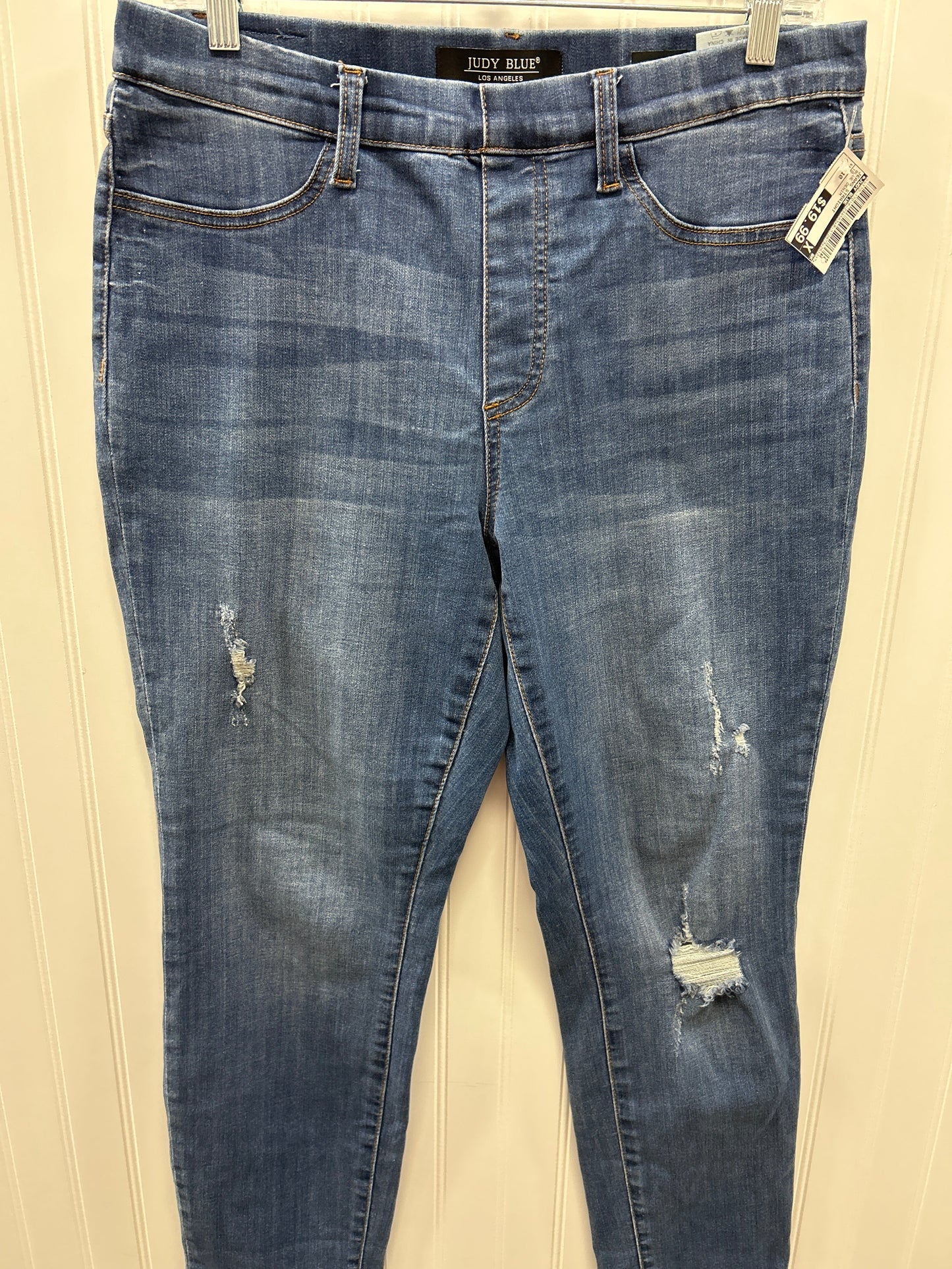 Jeans Straight By Judy Blue In Blue Denim, Size:10