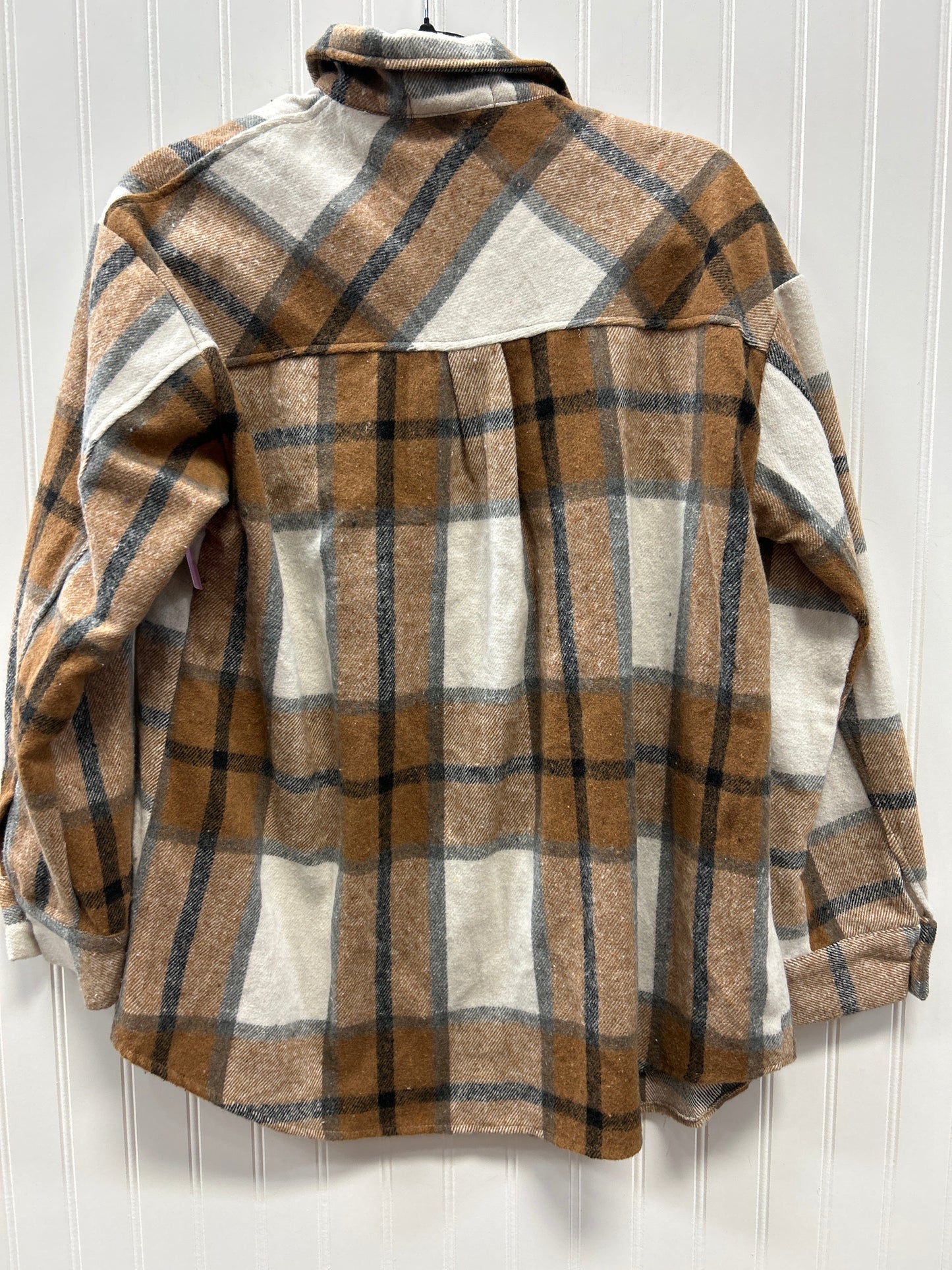 Jacket Fleece By Automet In Brown & Cream, Size:M NWT