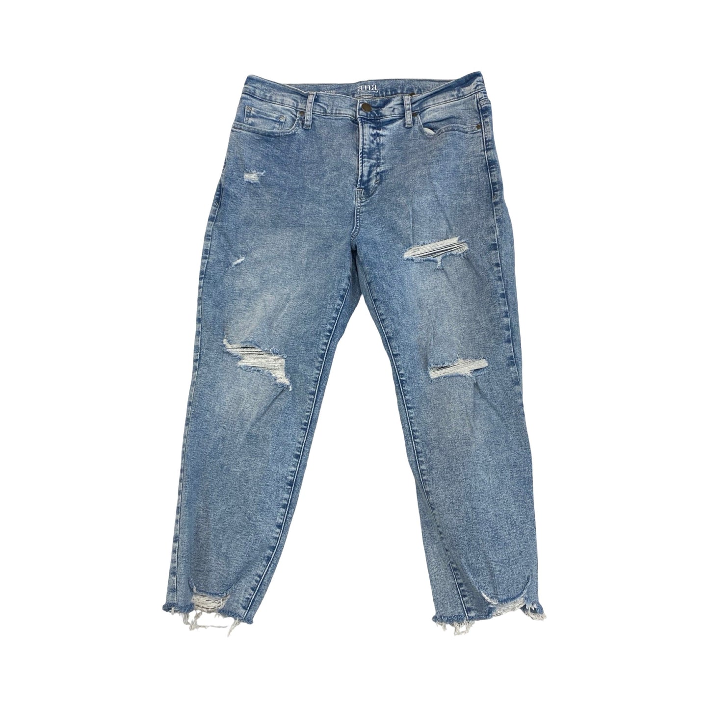 Jeans Straight By Ana In Blue Denim, Size:14P