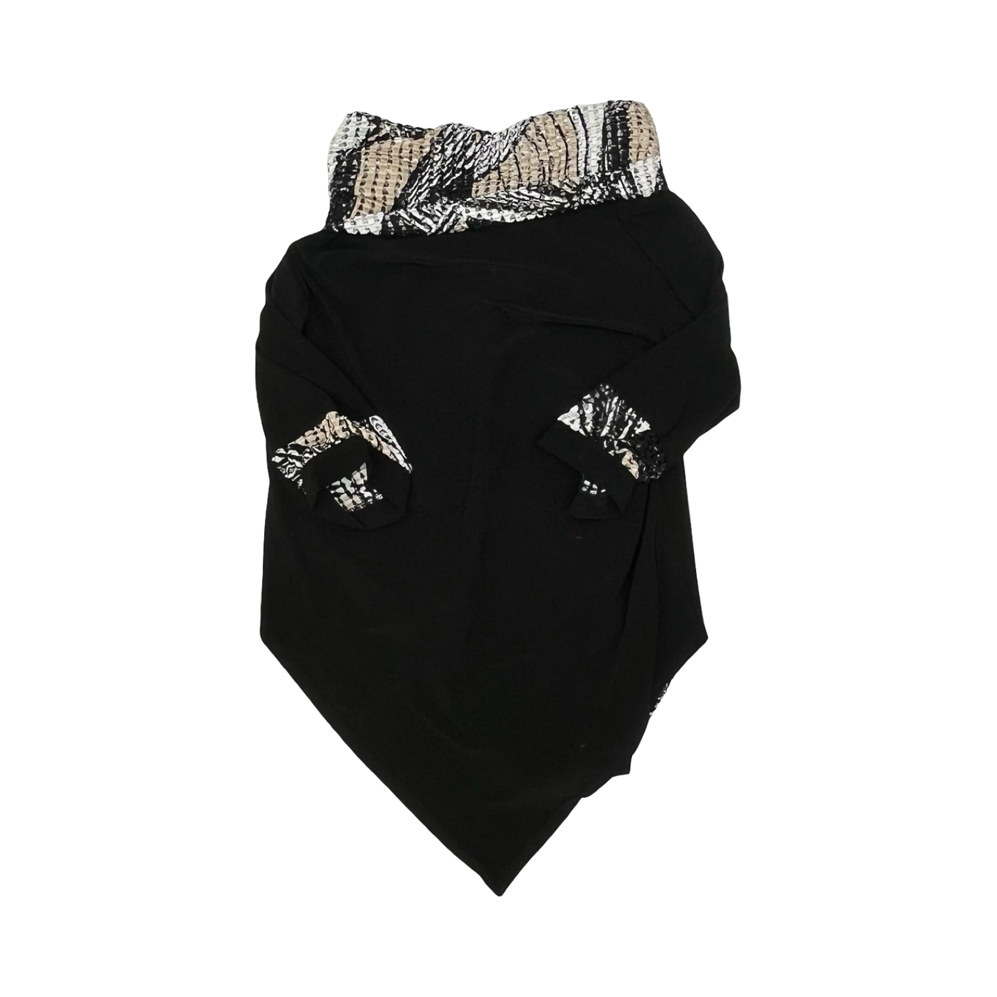Blouse 3/4 Sleeve By Joseph Ribkoff In Black & White, Size:1X