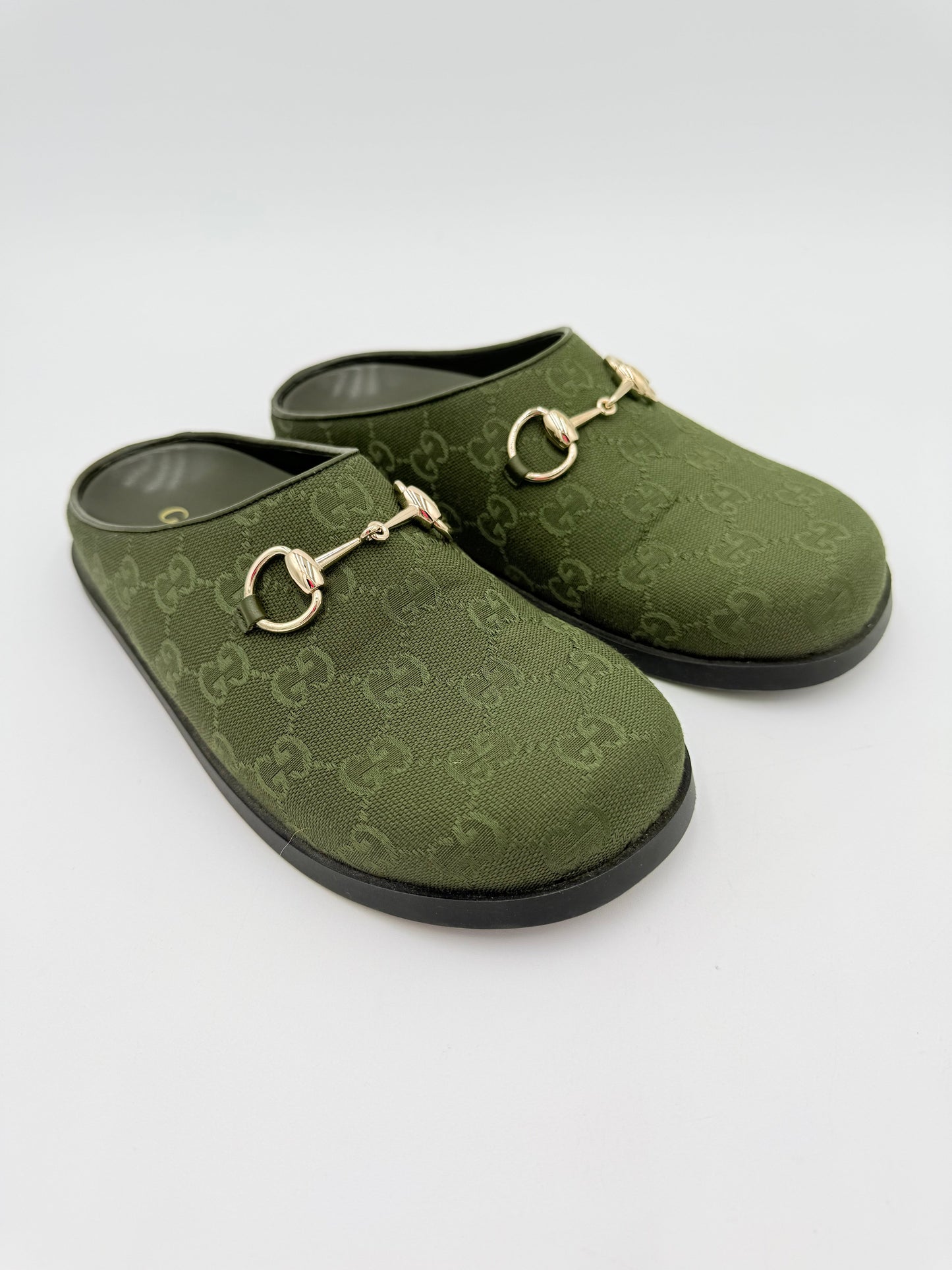 Shoes Luxury Designer By Gucci In Green, Size:6.5
