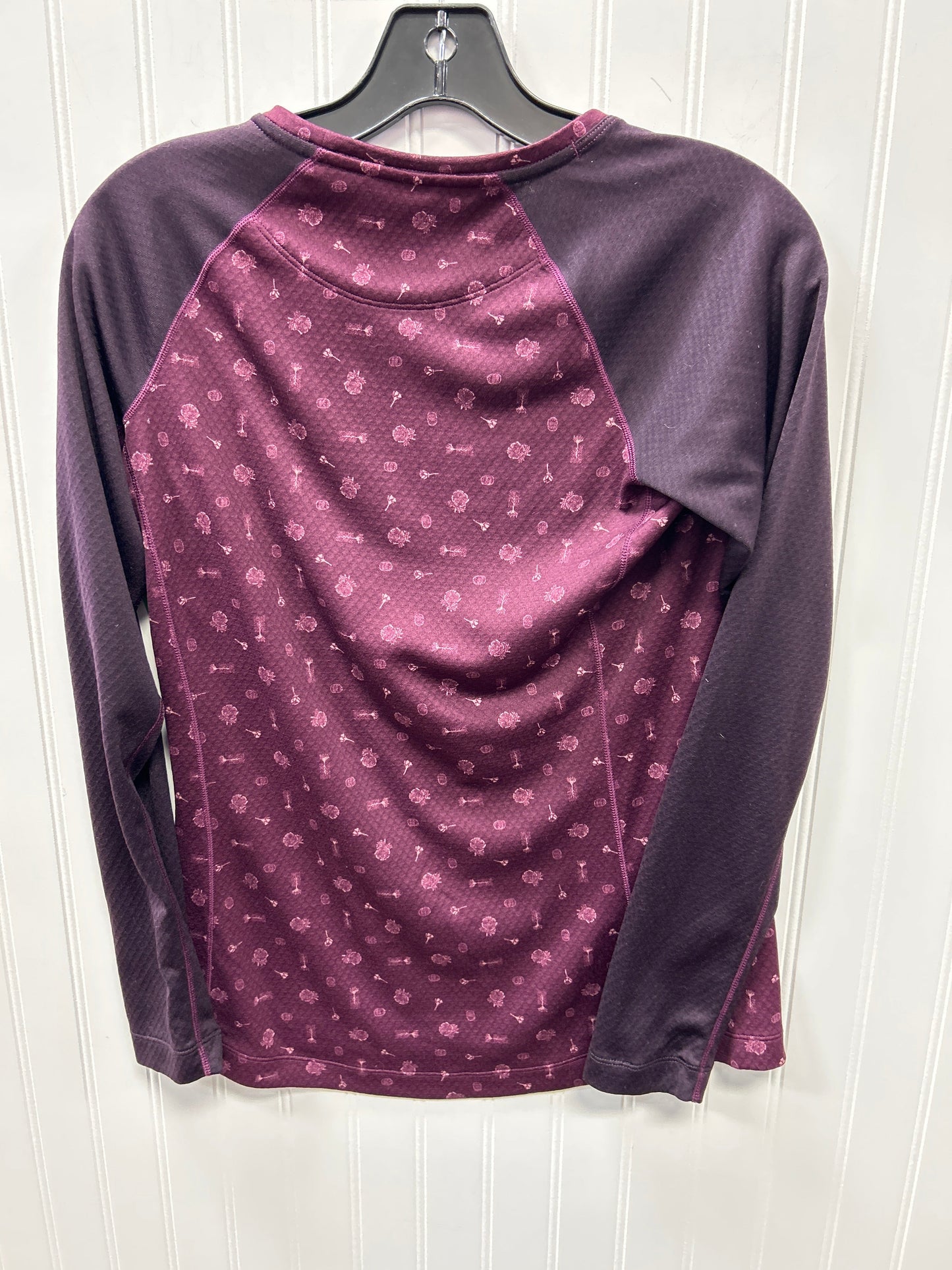Athletic Top Ls Collar By Patagonia In Purple, Size:S