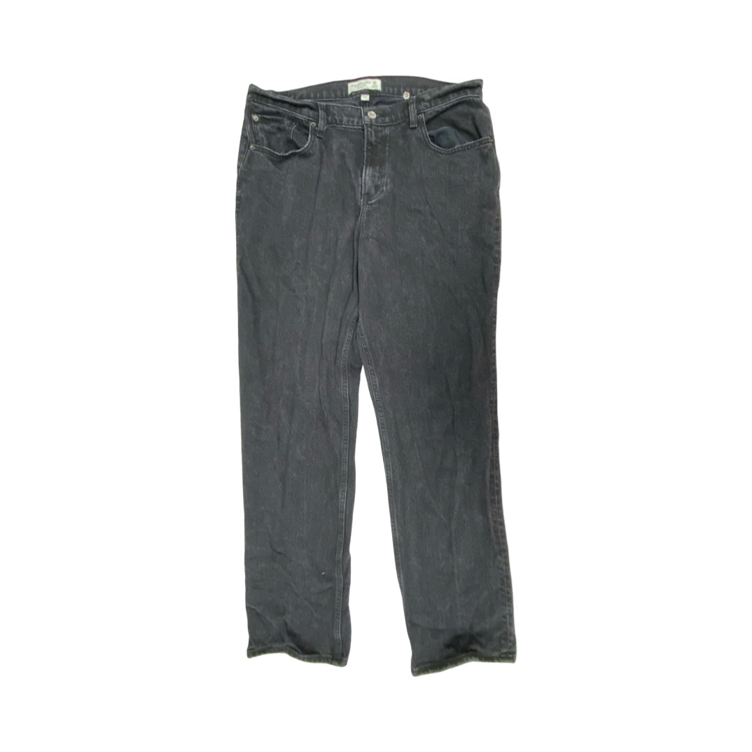 Jeans Wide Leg By Abercrombie And Fitch In Grey Denim, Size:14