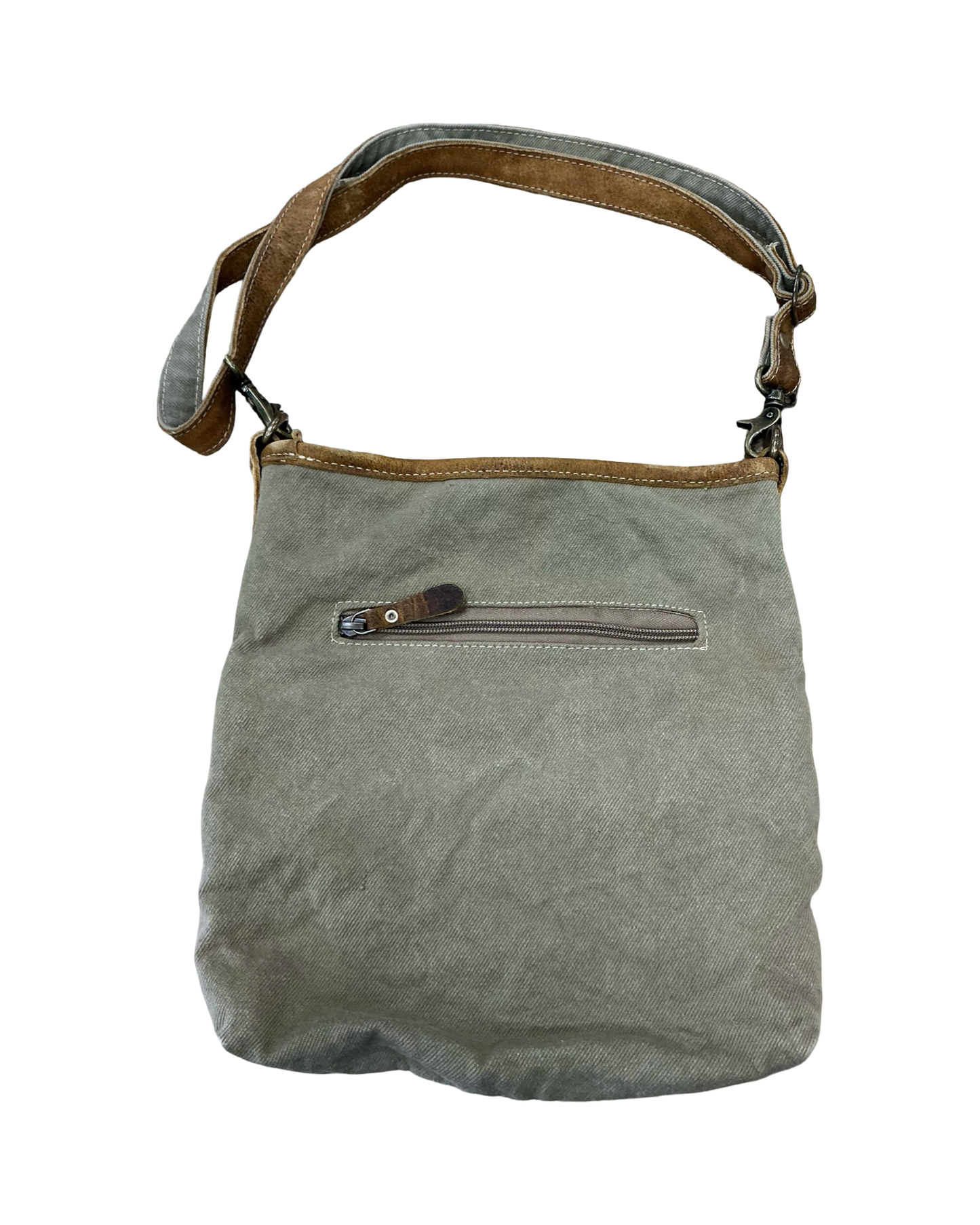 Crossbody By Myra In Brown & Cream, Size:Medium