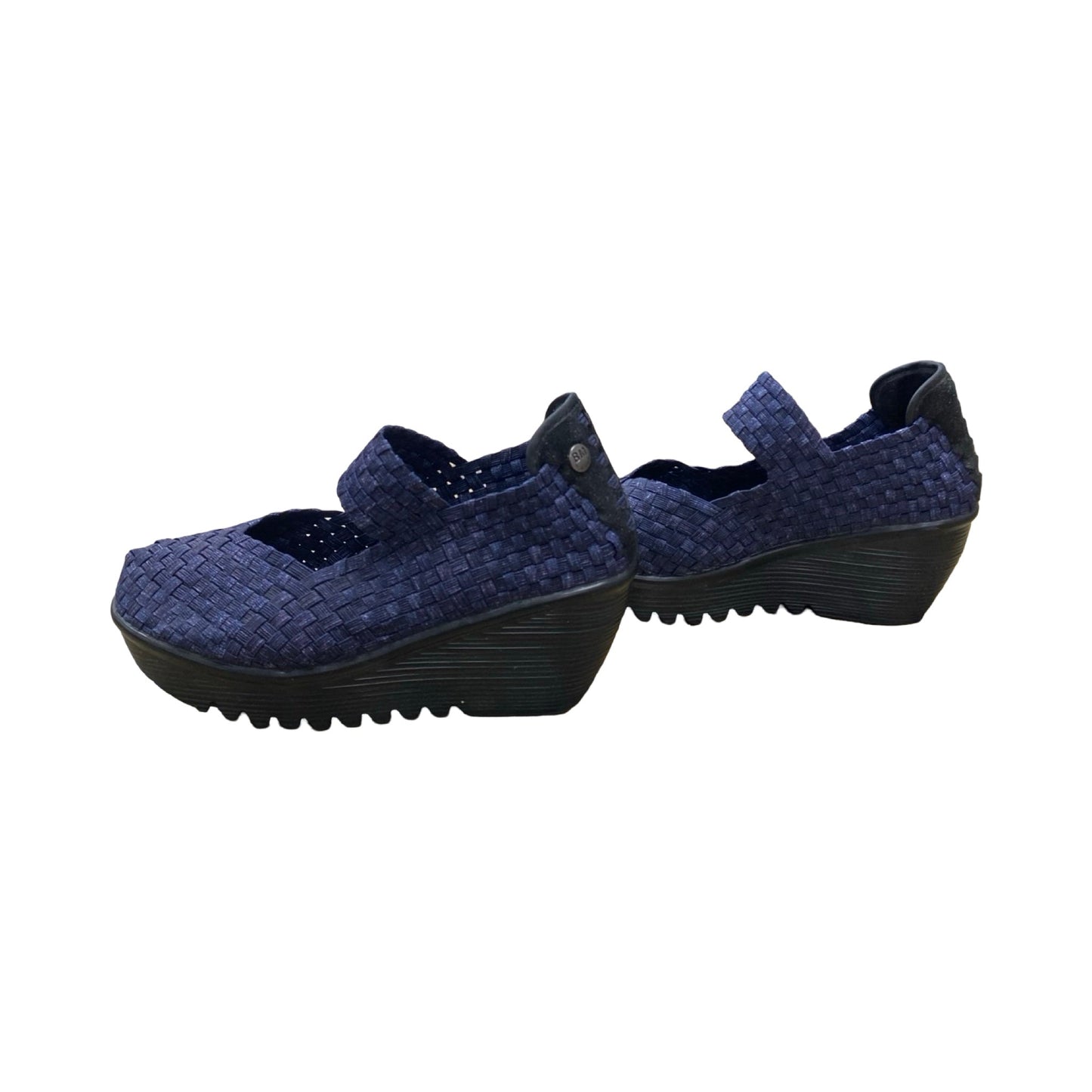 Shoes Heels Wedge By Bernie Mev In Blue, Size:6