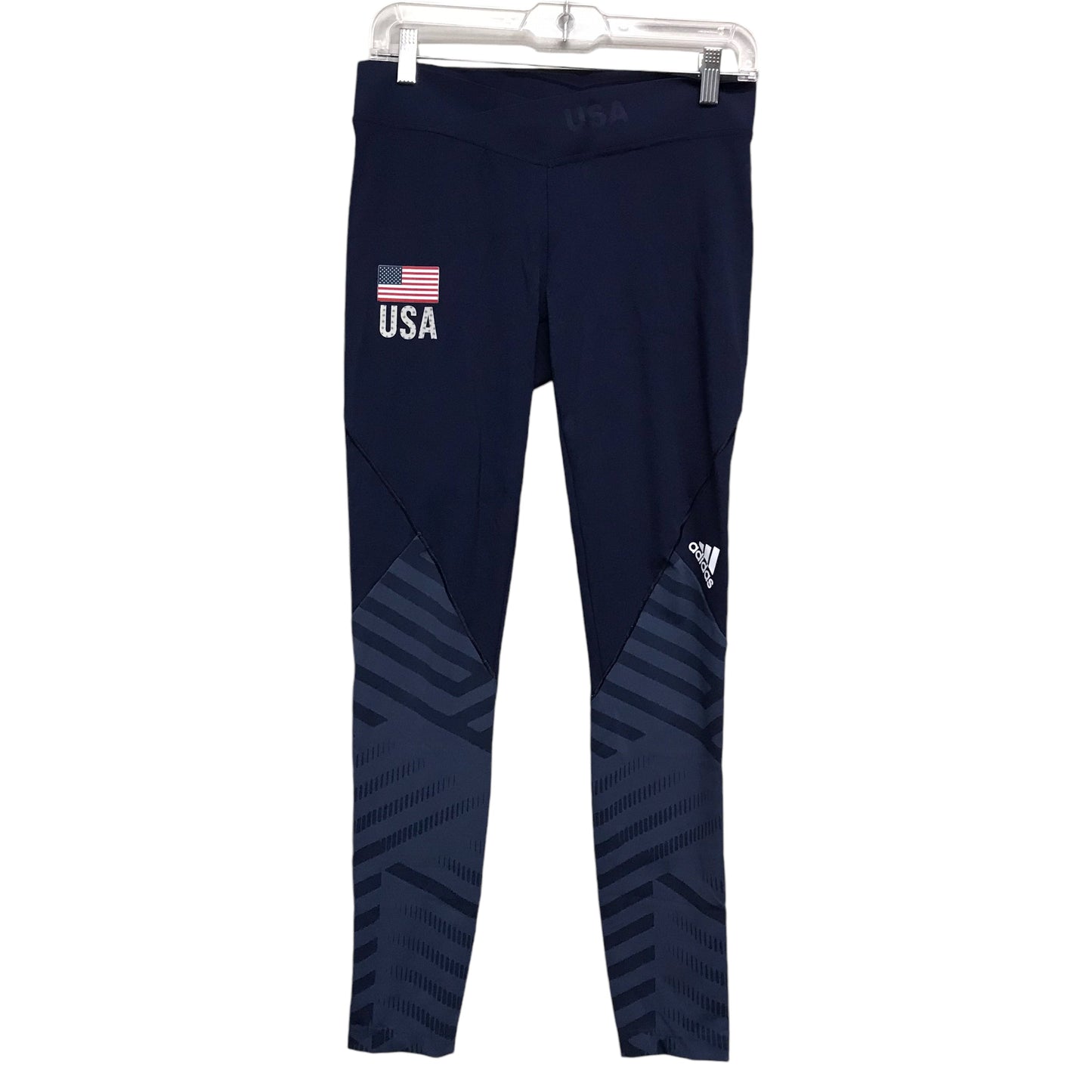 Athletic Leggings By Adidas In Navy, Size:M