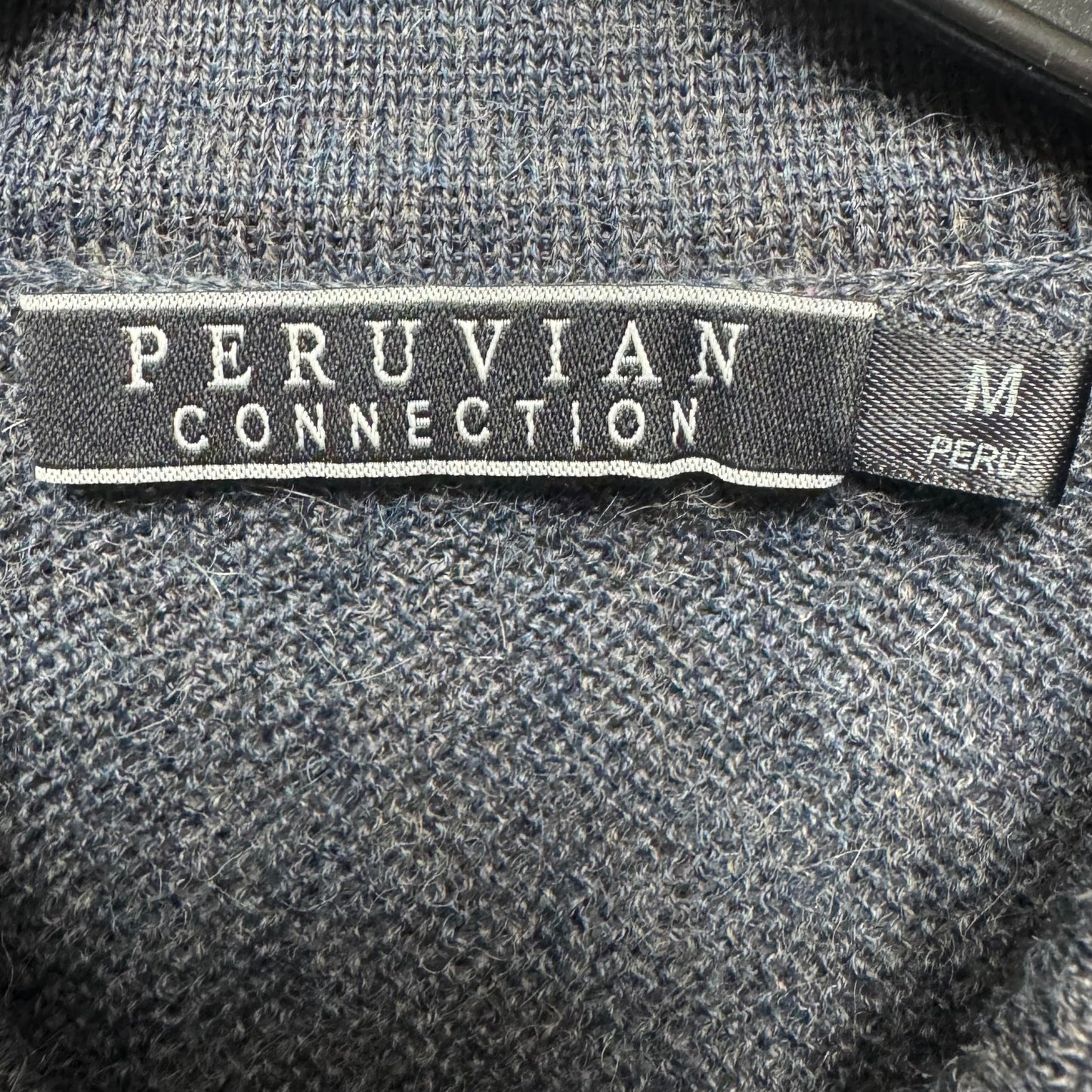 Alpaca Sweater Cardigan By Peruvian Connection In Grey, Size: M