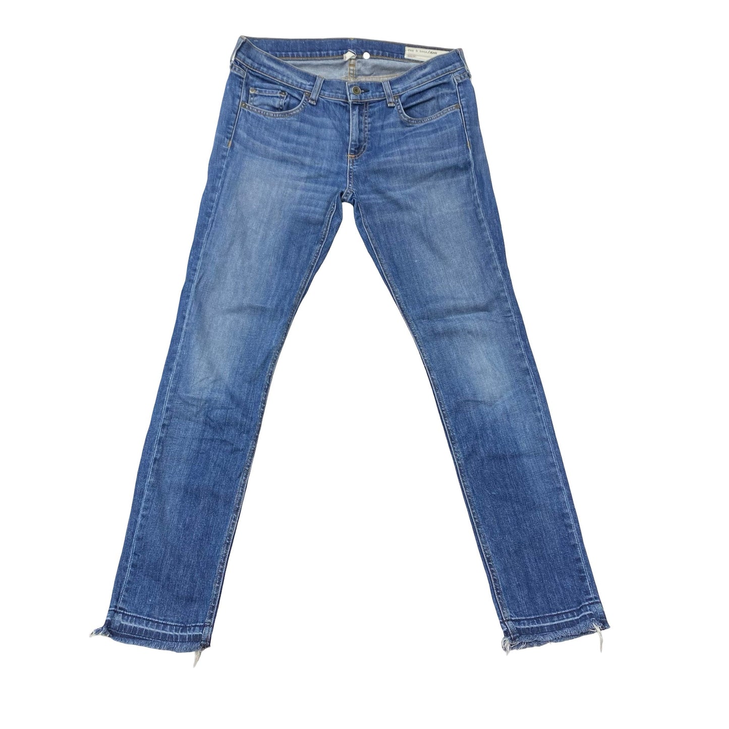 Jeans Straight By Rag And Bone In Blue Denim, Size:6