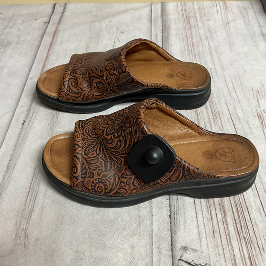 Sandals Flats By Ariat In Brown, Size:7