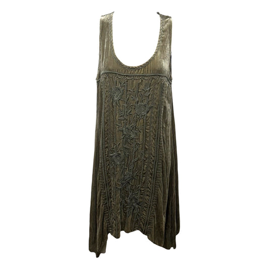 Velvet Tunic Dress Casual Short By Johnny Was In Green, Size: S