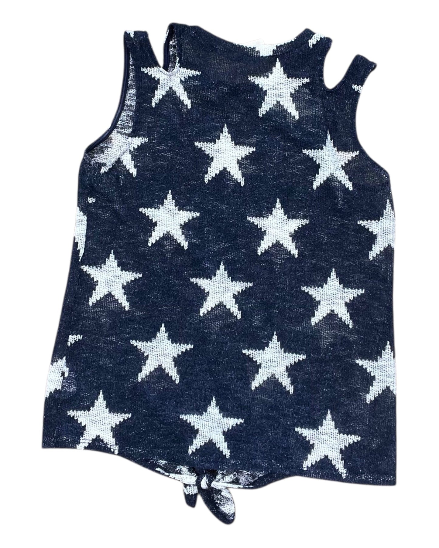 Tank Top By Bibi In Blue & White, Size:S