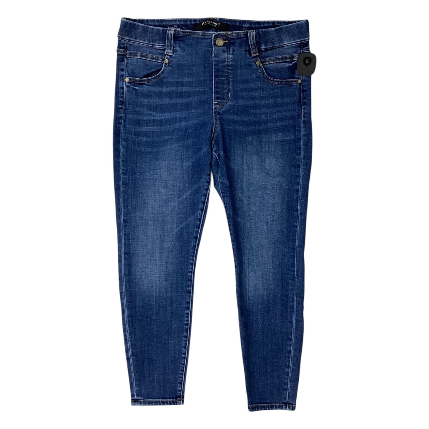 Jeans Skinny By Liverpool In Blue Denim, Size:10P