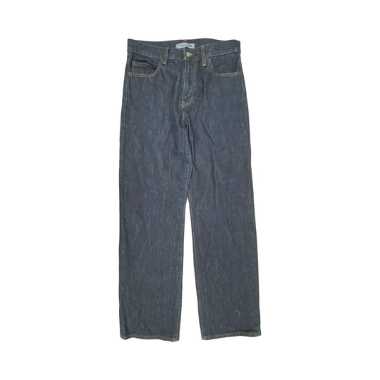 Jeans Straight By Uniqlo In Blue Denim, Size:4