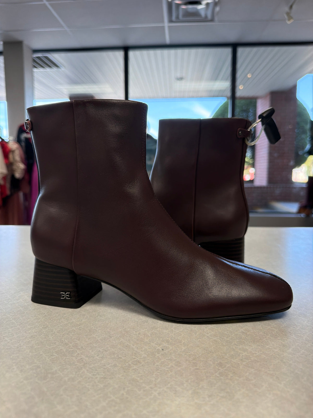 Boots Ankle Heels By Sam Edelman In Brown, Size:7.5