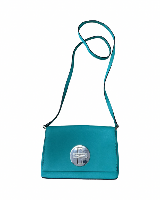 Crossbody Designer By Kate Spade In Teal, Size:Small