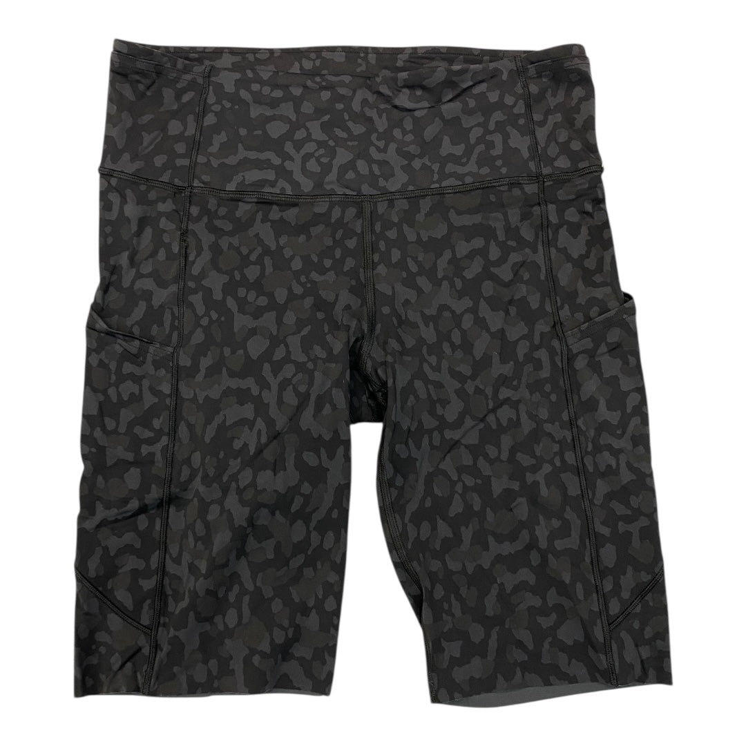 Athletic Shorts By Lululemon In Black & Grey, Size:10