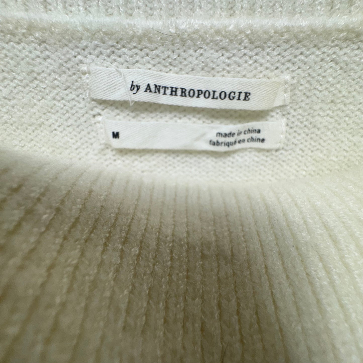Sweater By Anthropologie In Cream, Size: M