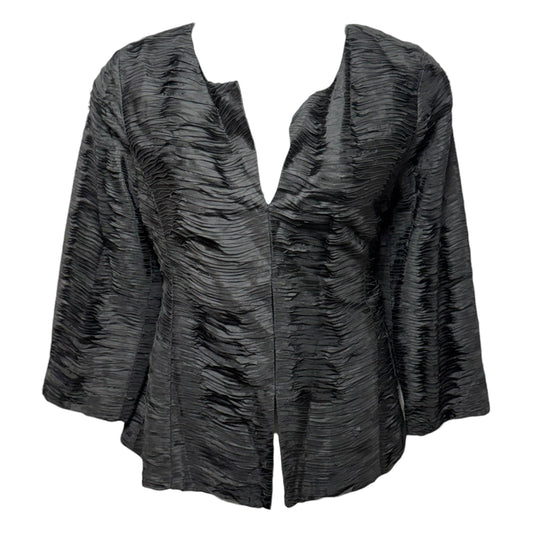 Jacket Other Silk By Eileen Fisher In Grey, Size: L