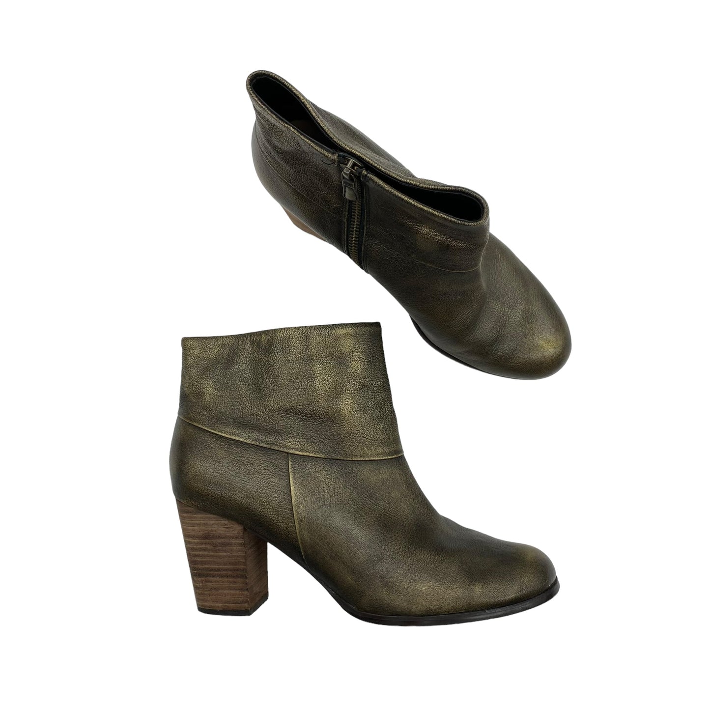 BRONZE BOOTS ANKLE HEELS by COLE-HAAN Size:9.5