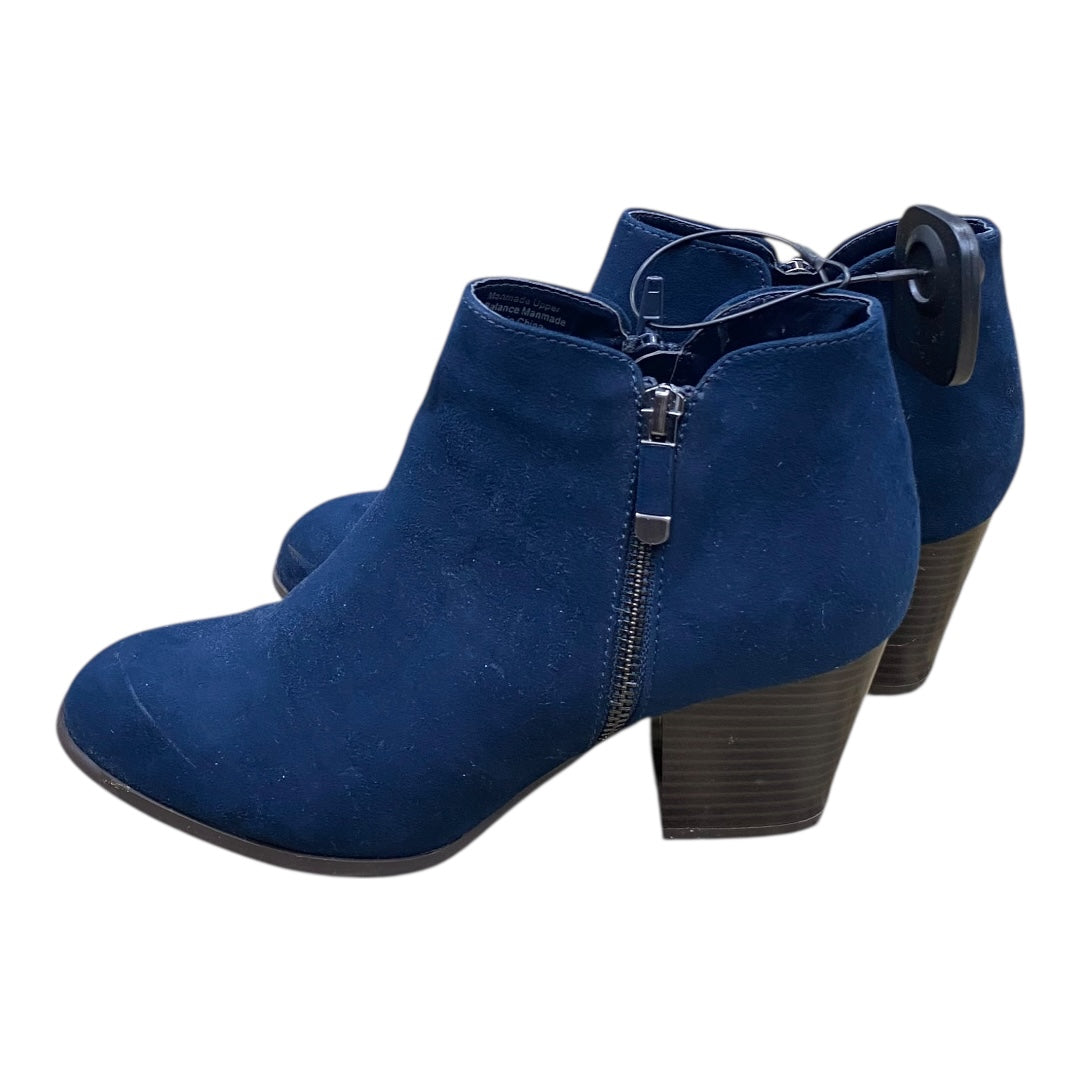 Boots Ankle Heels By Style And Company In Navy, Size:8