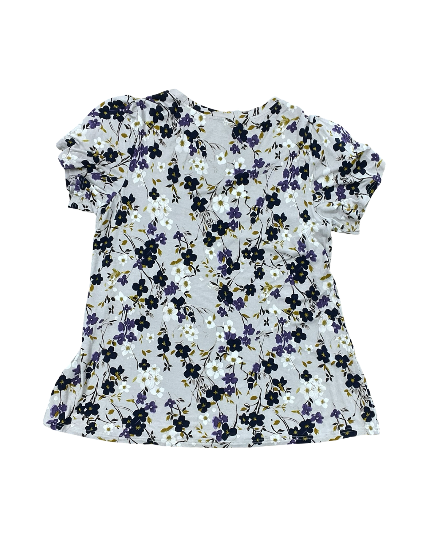 Top Ss By Clothes Mentor In Grey & Purple, Size:Xl
