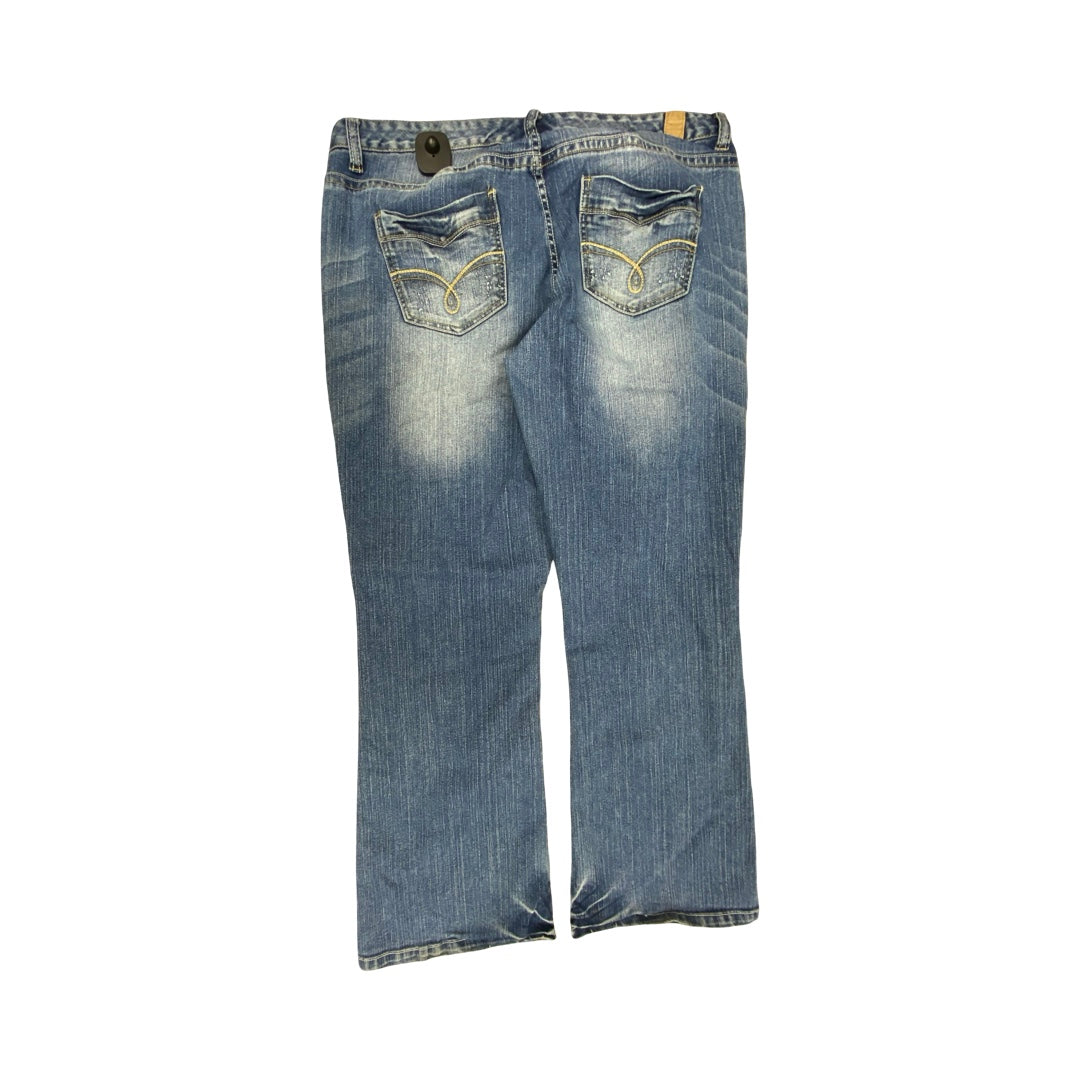 Jeans Boot Cut By Maurices In Blue Denim, Size:18