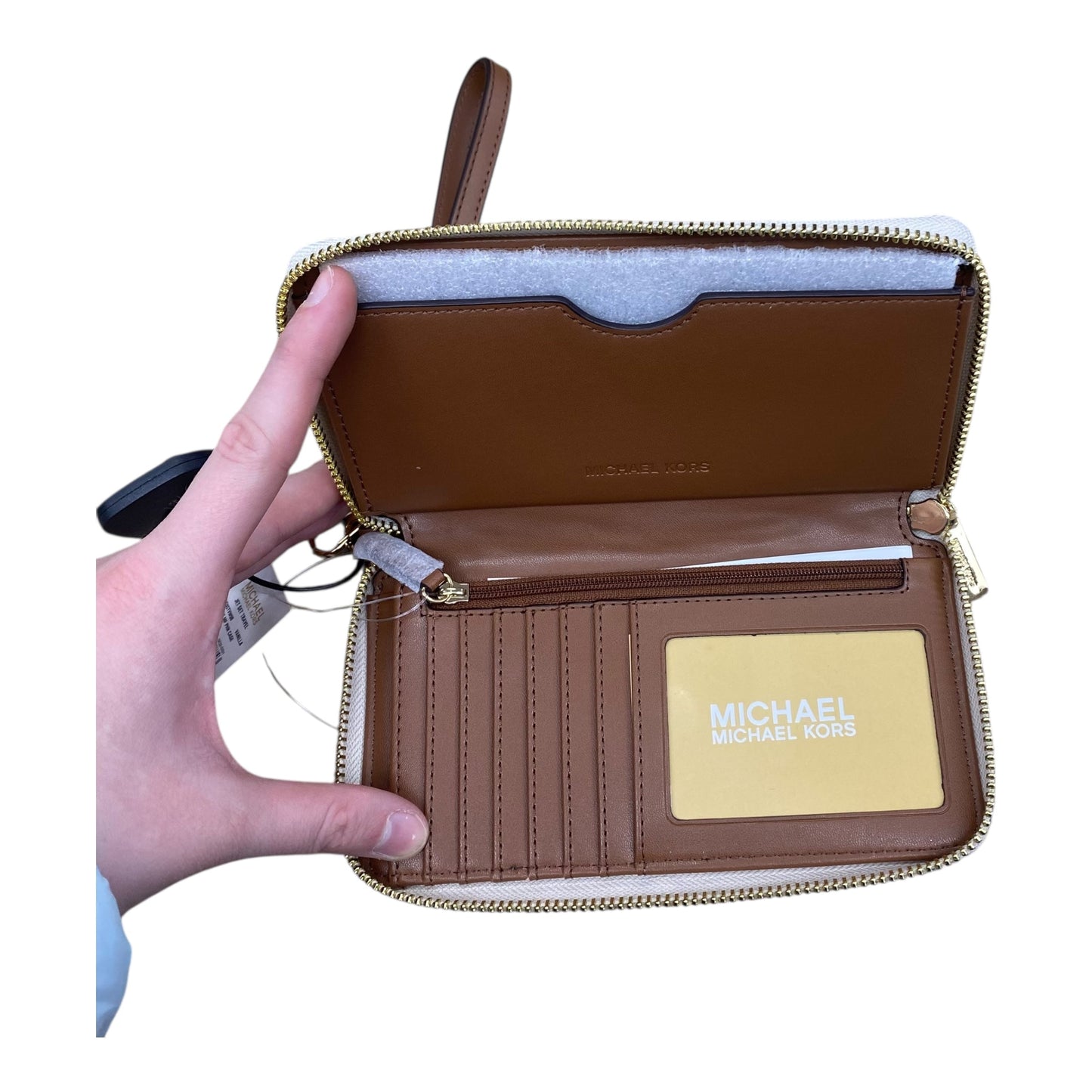 Wallet Designer By Michael Kors In White, Size:Medium