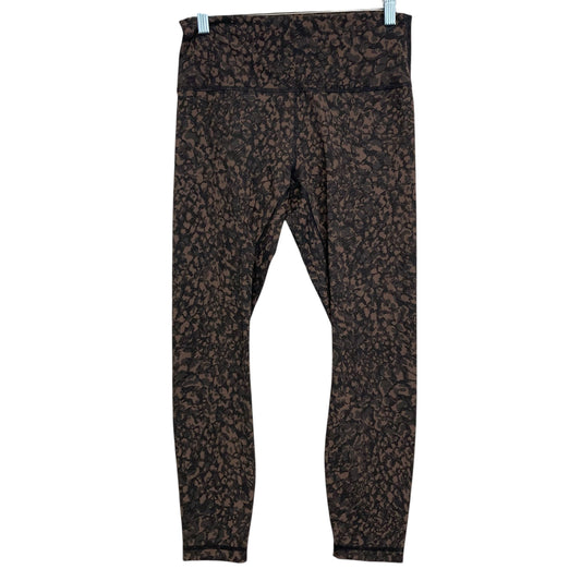 Athletic Leggings By Lululemon In Black & Brown, Size:M