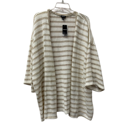 Cardigan By Torrid In Tan & White, Size:2X