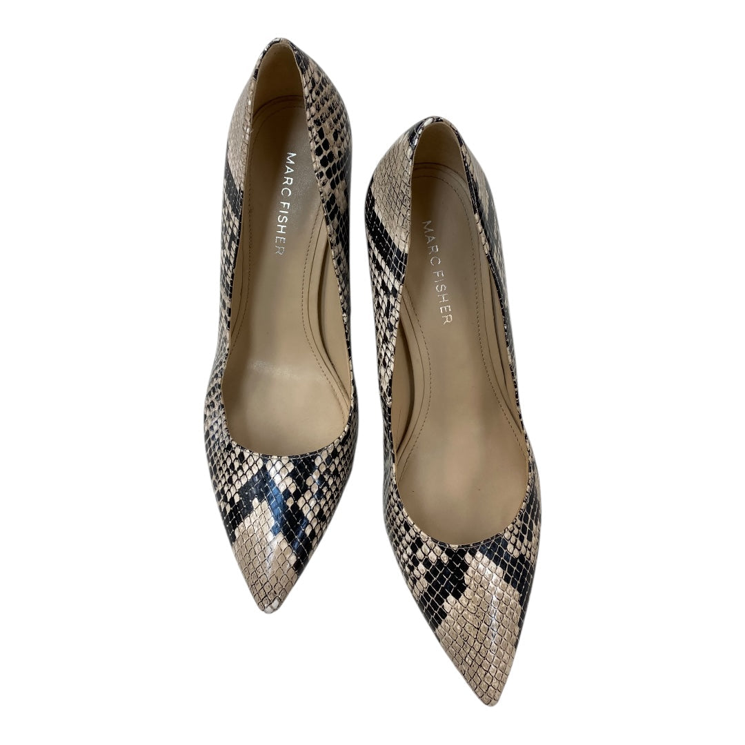 Shoes Heels Block By Marc Fisher In Snakeskin Print, Size:6.5