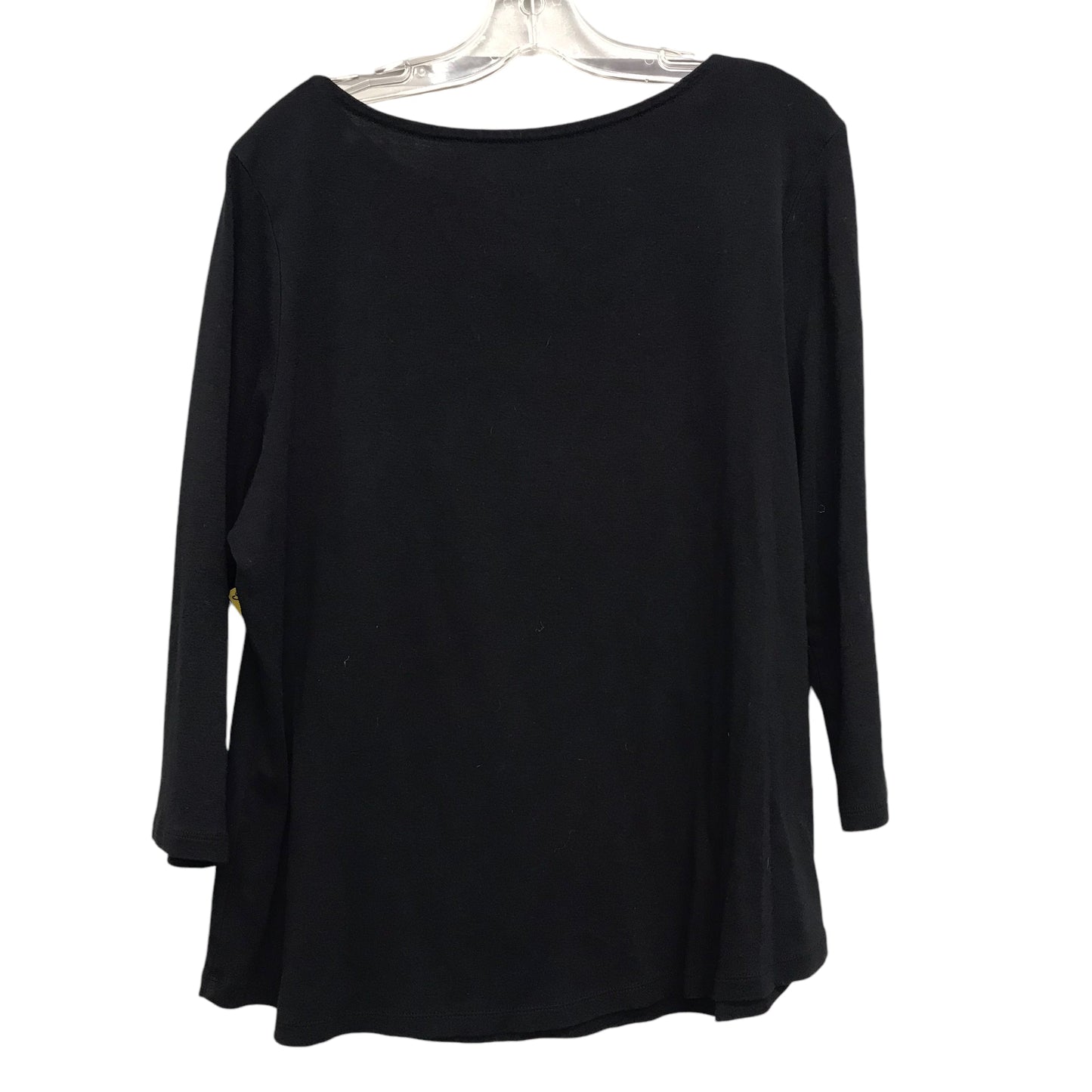 Top 3/4 Sleeve By Charter Club In Black, Size:Xl