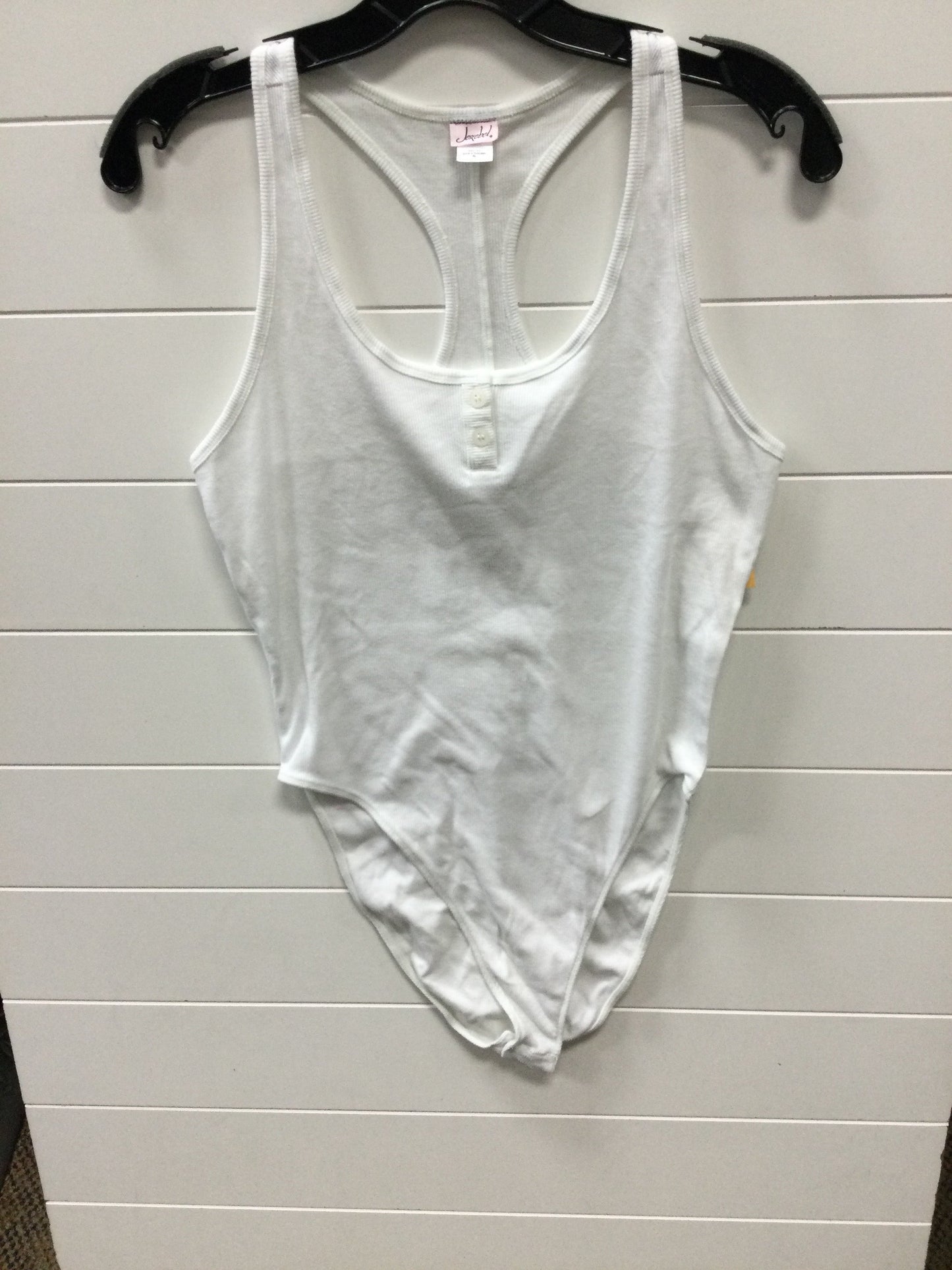 Bodysuit By Clothes Mentor In White, Size:Xl