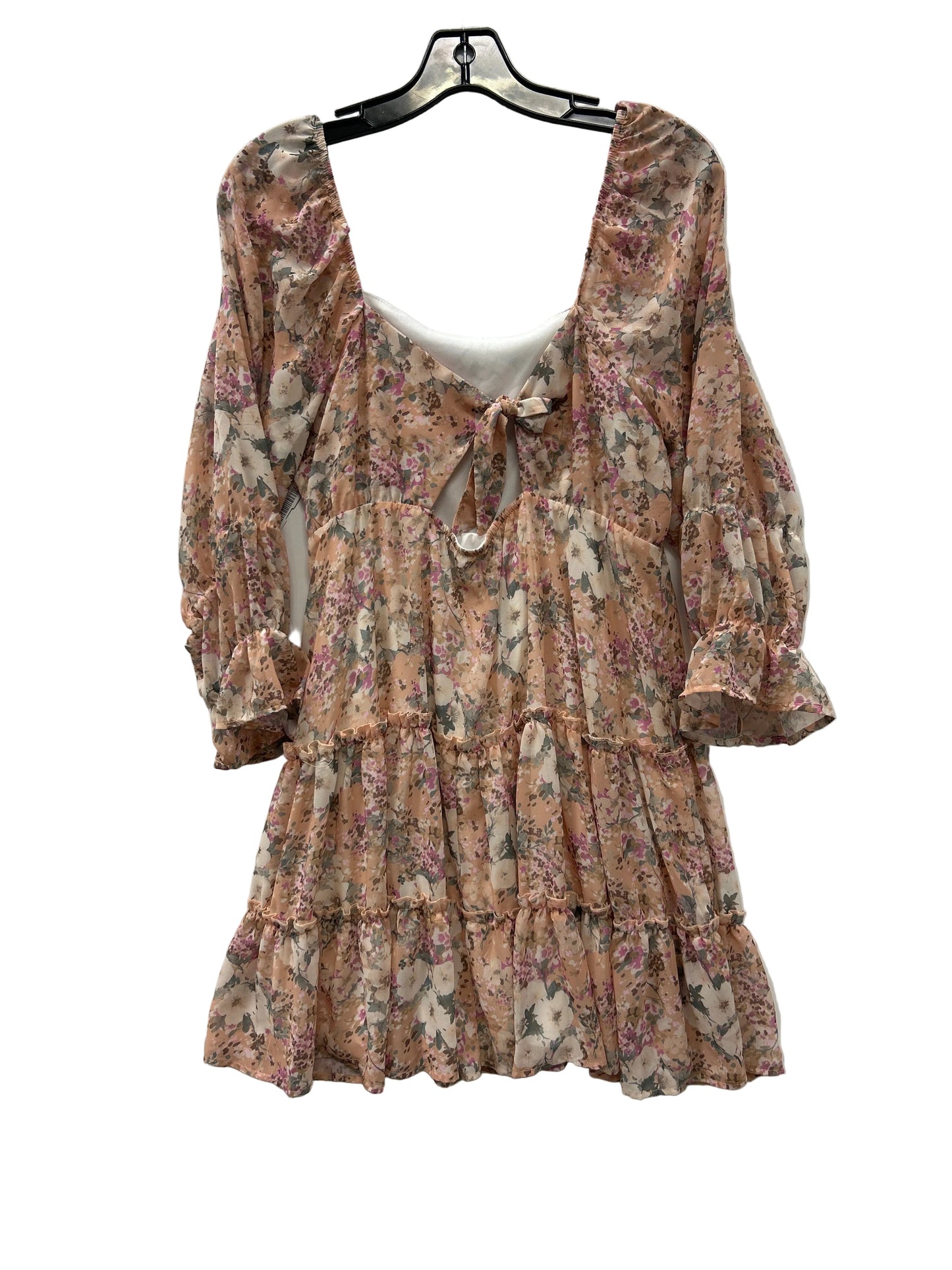 Dress Casual Midi By Peach Love Cream California In Peach, Size:L