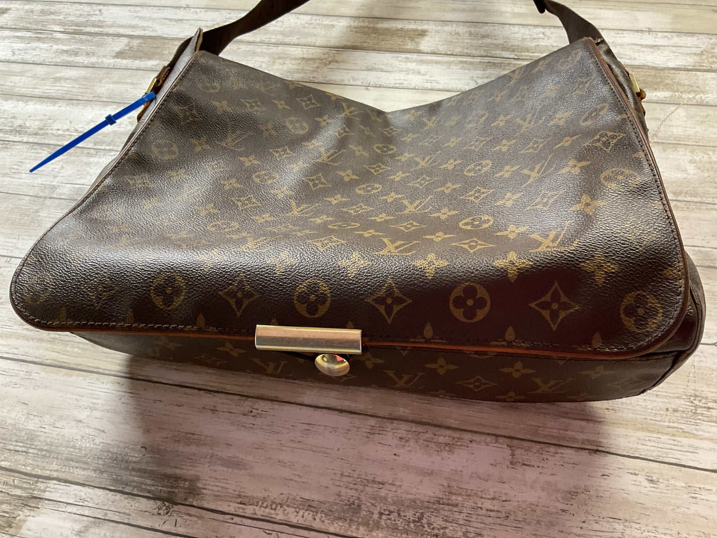 Handbag Luxury Designer By Louis Vuitton In Brown, Size:Large