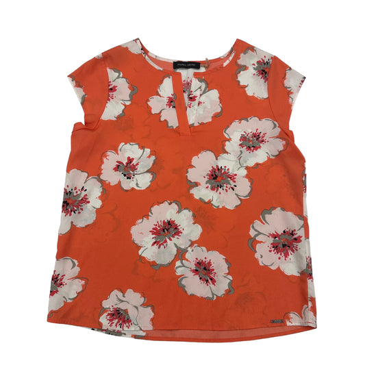 ORANGE IVANKA TRUMP BLOUSE SS, Size M