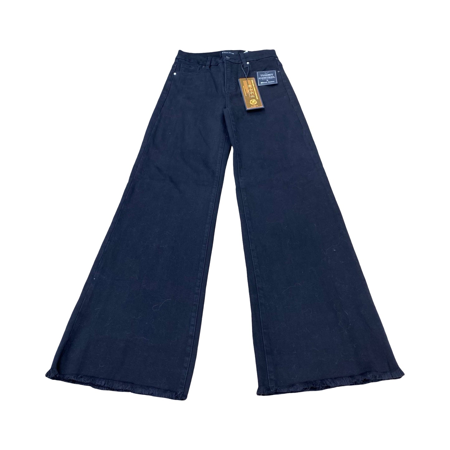 Jeans Wide Leg By Risen In Black Denim, Size:2