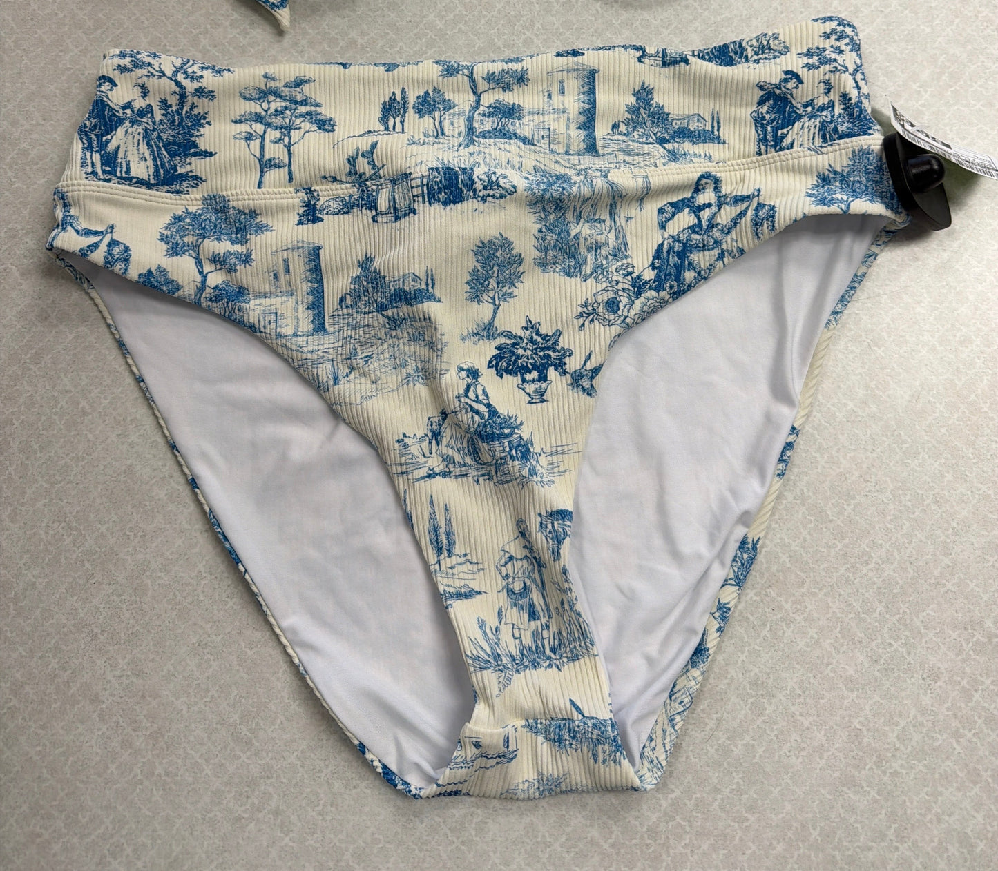 Swimsuit Bottom By Gianni Bini In Blue & Cream, Size:L