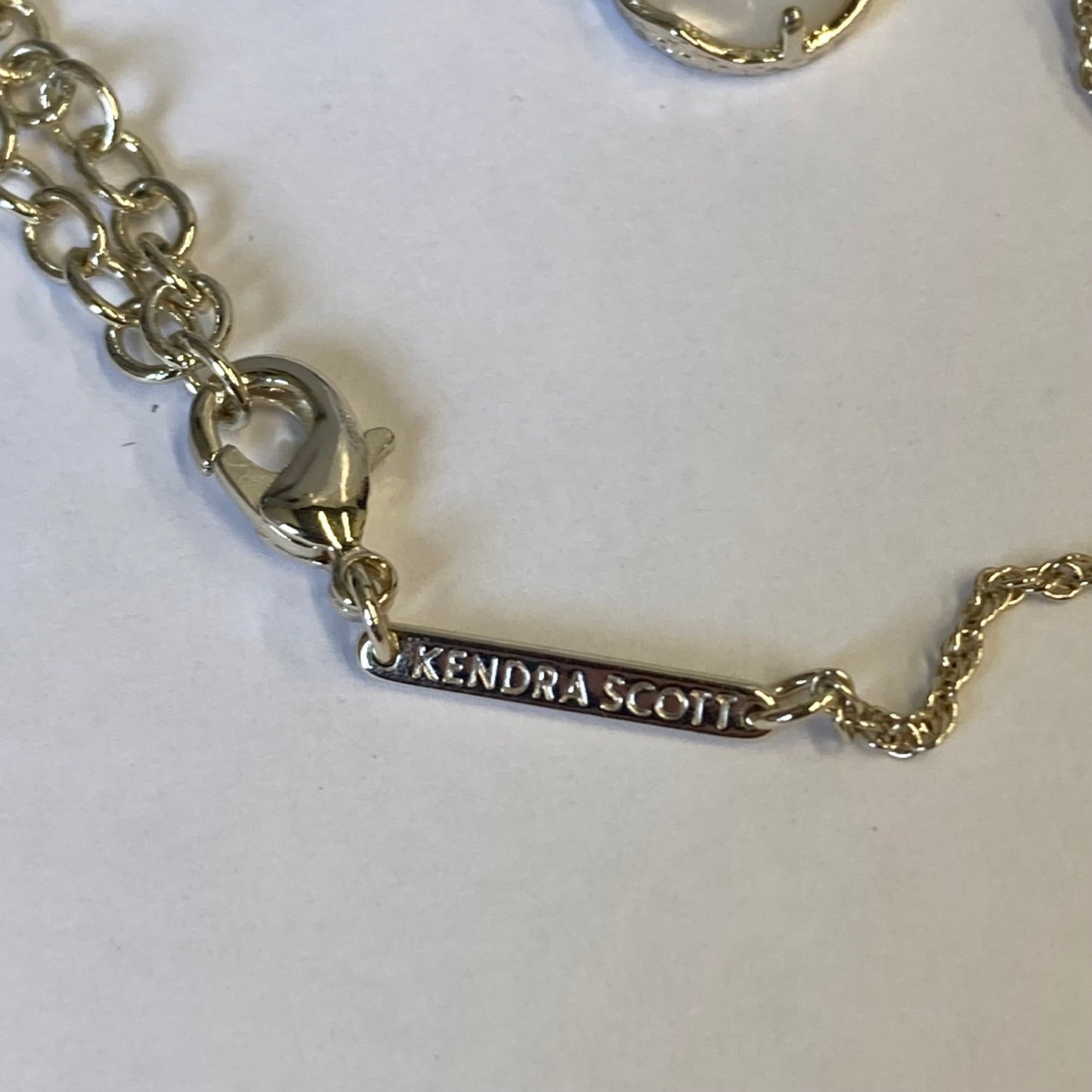 Necklace Pendant By Kendra Scott In Gold & White