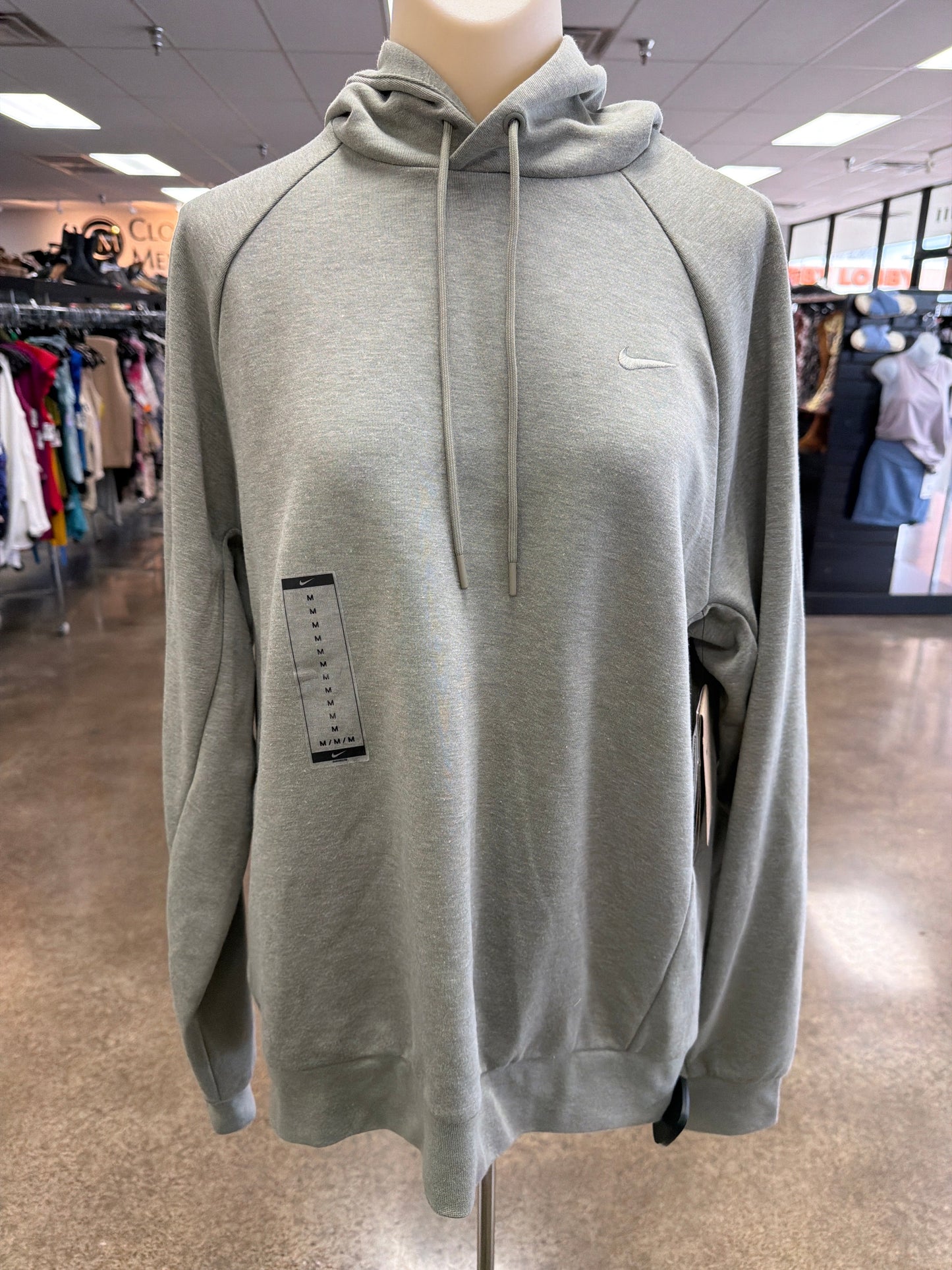 Athletic Sweatshirt Hoodie By Nike In Green, Size:M