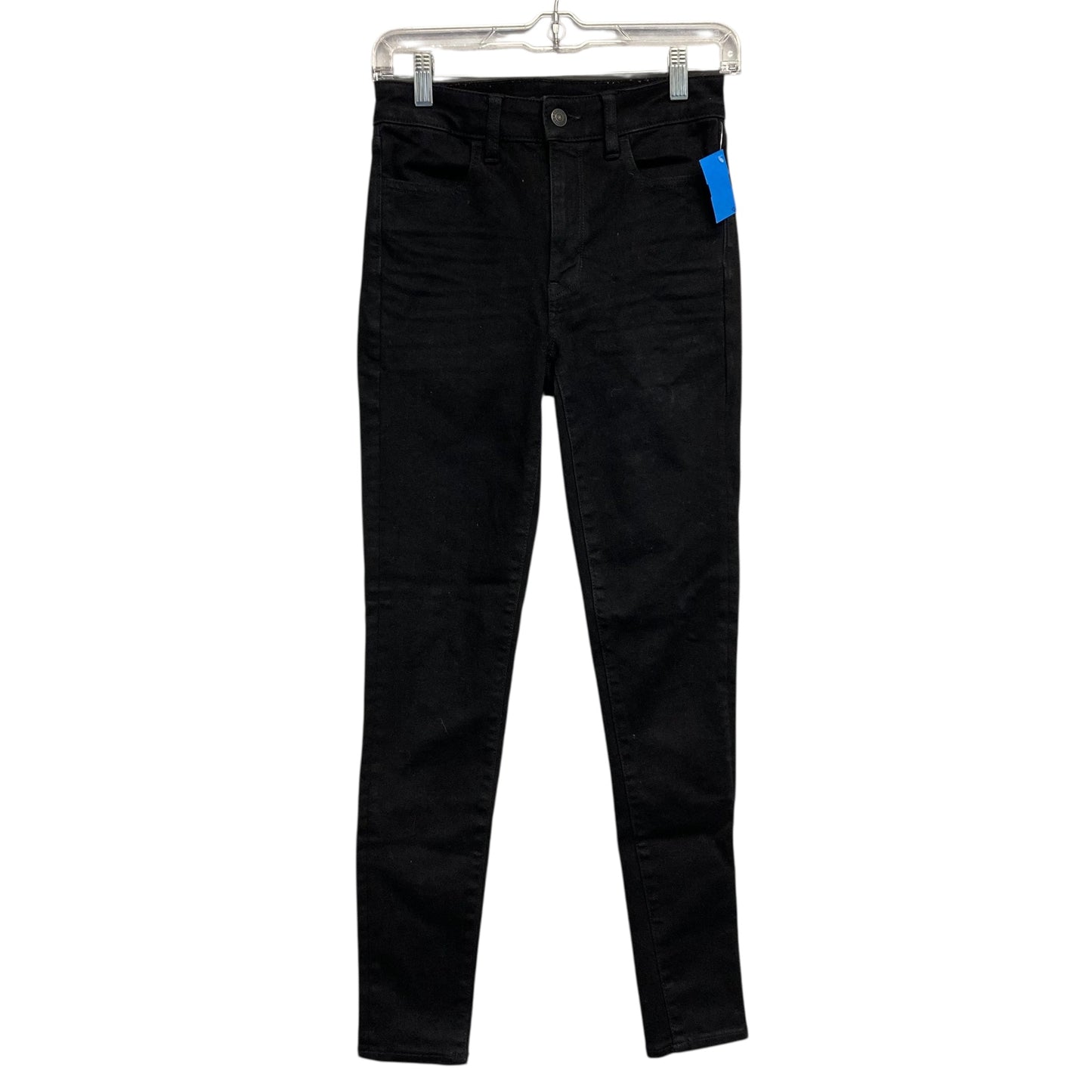 Jeans Jeggings By American Eagle In Black Denim, Size:4