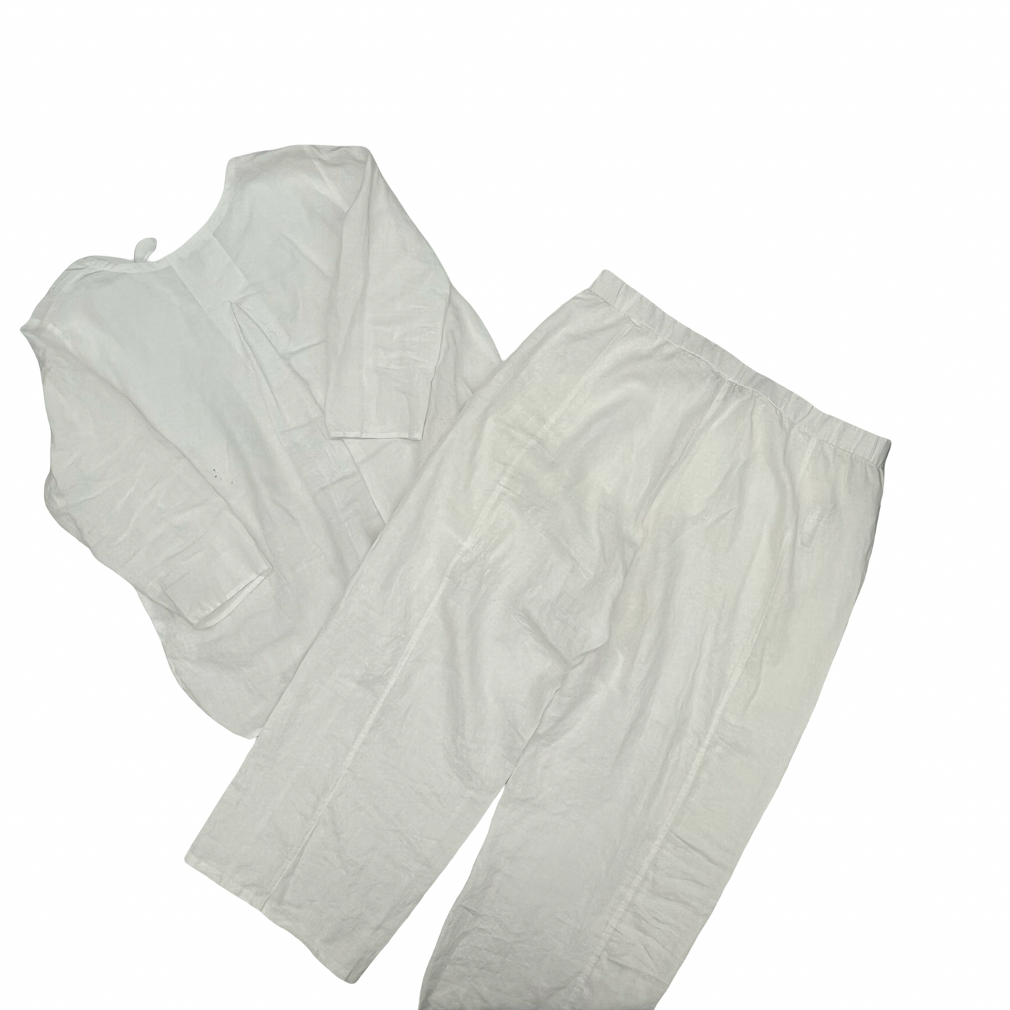 Pants Set 2Pc By Eileen Fisher In White, Size:Xl