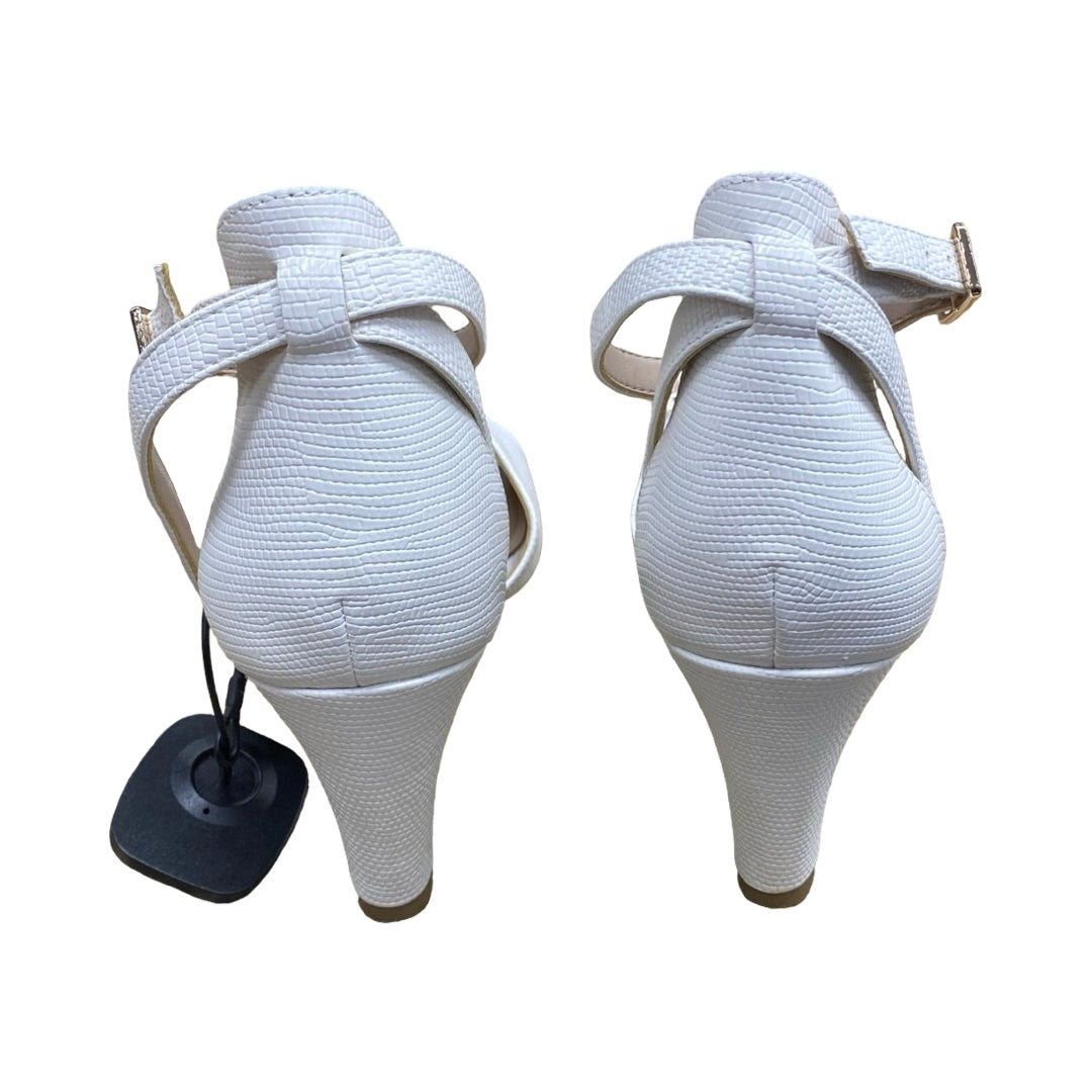 Shoes Heels Block By Giani Bernini In White, Size:10