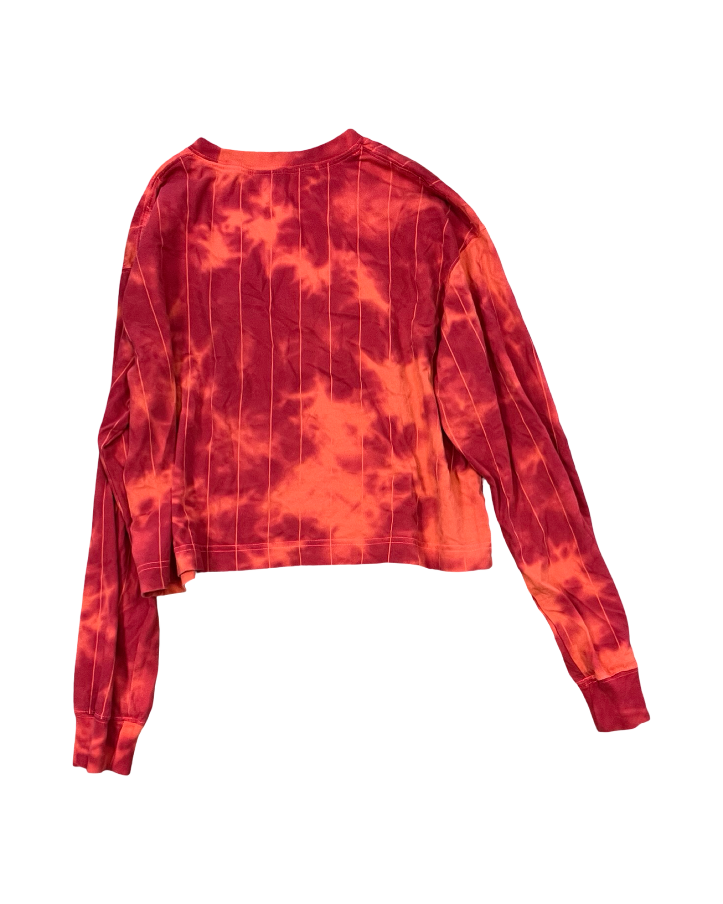 Athletic Top Ls Collar By Cma In Orange & Red, Size:L