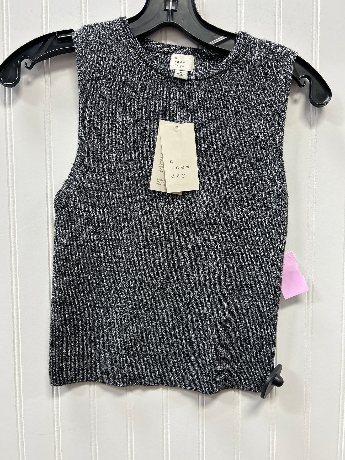 Top Sleeveless By A New Day In Silver, Size:S
