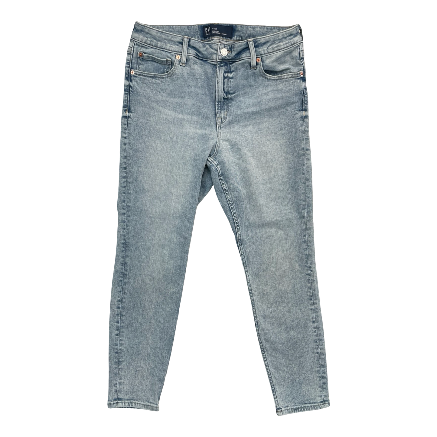 Jeans Skinny By Gap In Blue Denim, Size:14