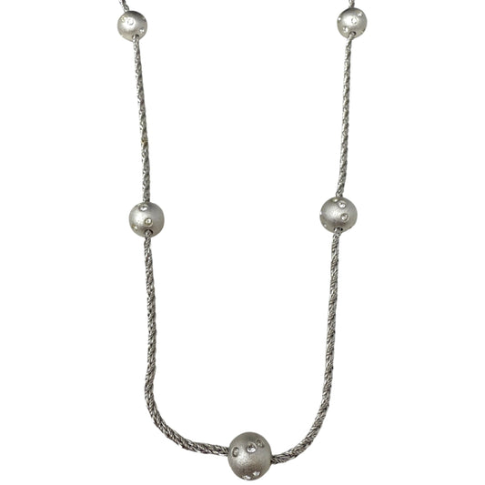 Vintage Disco Ball Station  Necklace Designer By Swarovski